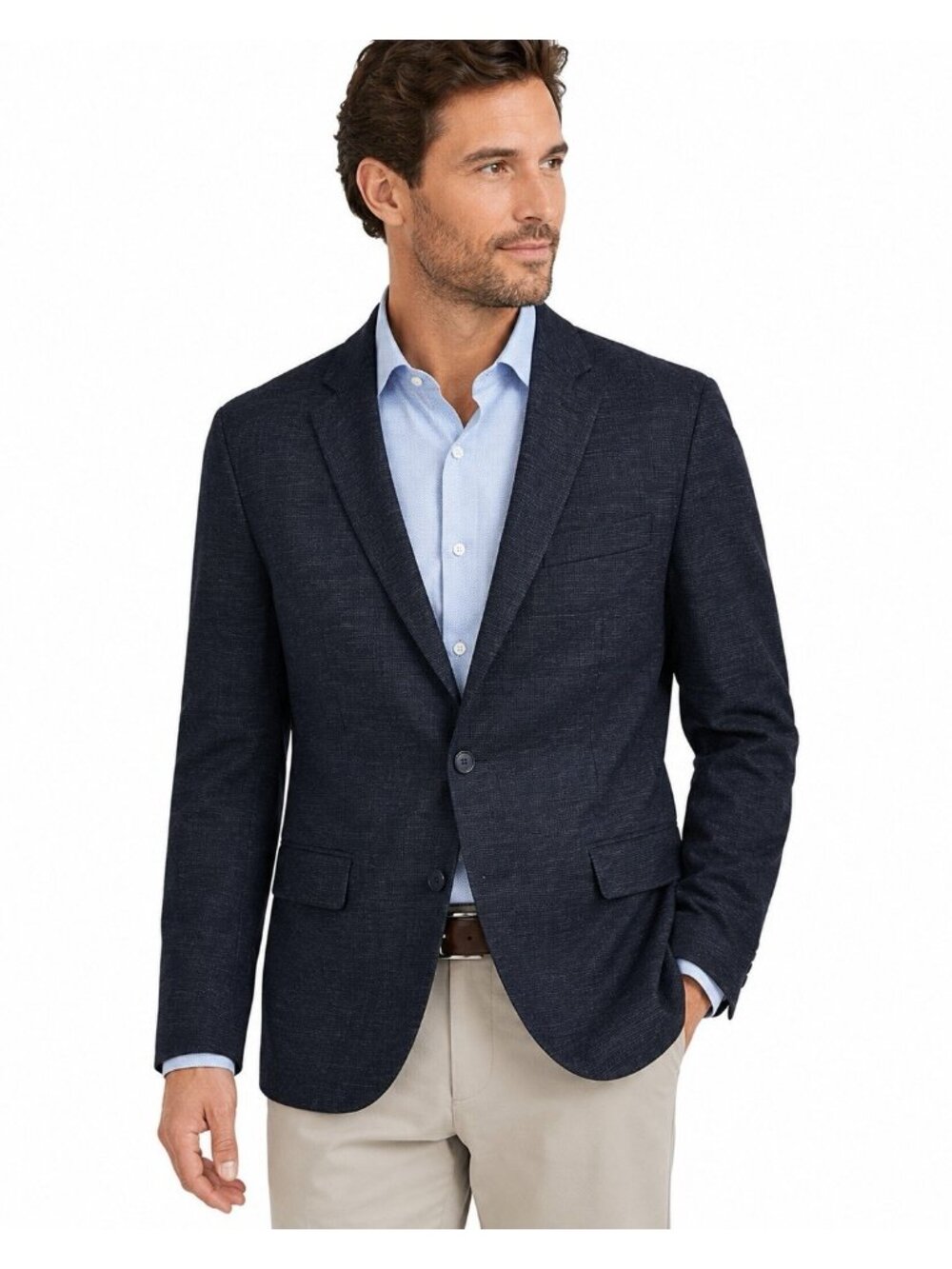 NEW JOE JOSEPH ABBOUD jacket blazer sport coat LARGE slim fit knit business
